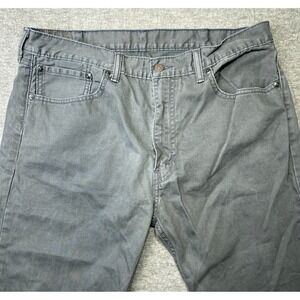 Levis 505 Jeans Men 38x32 regular Fit Straight Leg Cotton Gray Chino Pants